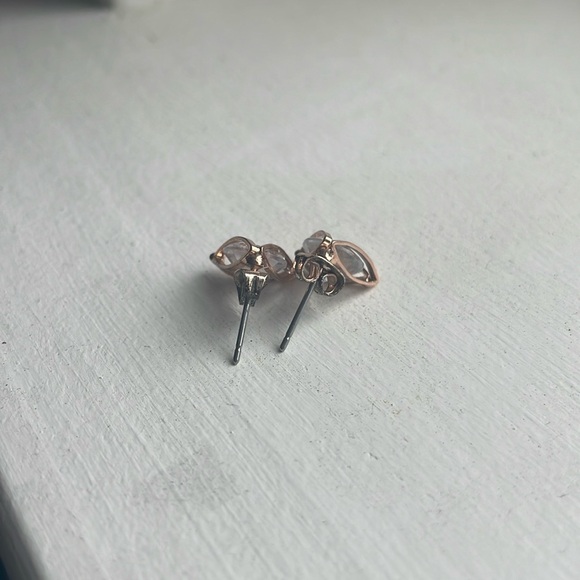 CZ Rose Golf Costume Jewelry Earrings - Picture 4 of 5